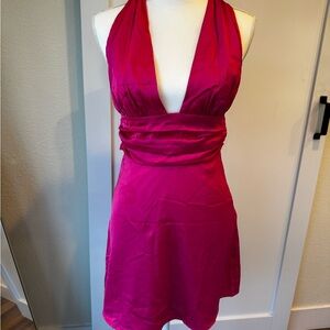Forever 21 Pink Halter Mini Dress